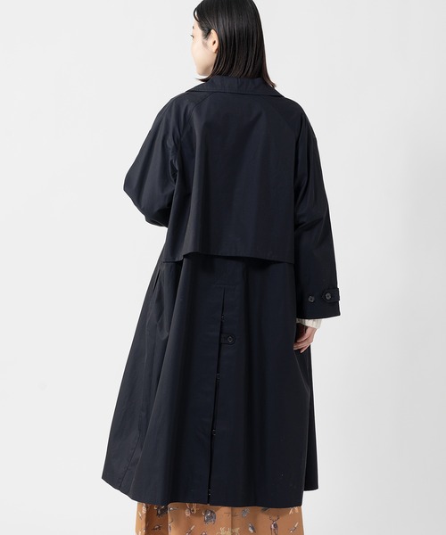 GRANDMA MAMA DAUGHTER（グランマママドーター）の「∴【 GRANDMA MAMA DAUGHTER / グランマ ママ ドーター 】ROUND COLLAR LONG COAT ラウンドカラー ロングコート GJ2232361 KTC（ステンカラーコート・レディース・ネイビー/ベージュ・1）」の15枚目の写真