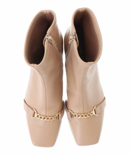 31 Sons de mode（トランテアン　ソン　ドゥ　モード）の「チェーンディテールショートブーツ（ブーツ・レディース・ブラック/ベージュ/ブラウン・S/M/L）」の21枚目の写真