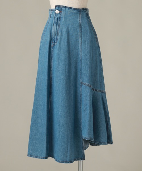 Cheek(チーク)の「デニムイレヘムフレアスカート(デニムスカート・レディース・ネイビー/サックスブルー・SMALL/MEDIUM)」の19枚目の写真