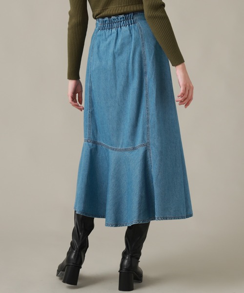 Cheek(チーク)の「デニムイレヘムフレアスカート(デニムスカート・レディース・ネイビー/サックスブルー・SMALL/MEDIUM)」の17枚目の写真