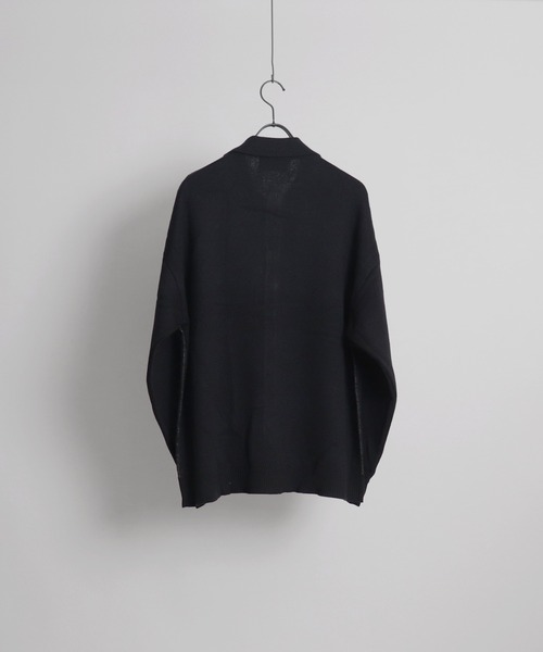 Confirm（コンファーム）の「アーガイル柄 ジャガードニット ルーズシャツカーディガン【Confirm】（カーディガン/ボレロ・メンズ・チャコールグレー/ブラック/ネイビー・M/L）」の7枚目の写真