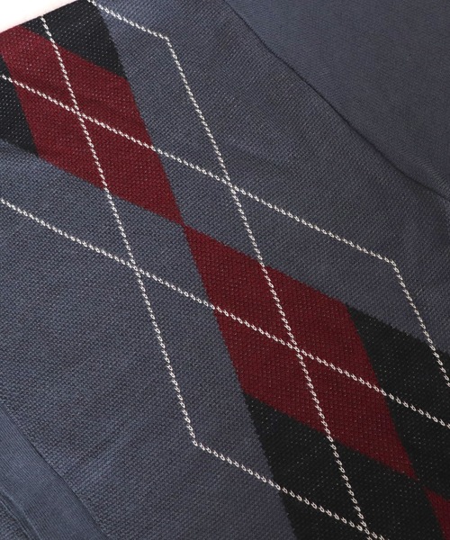 Confirm（コンファーム）の「アーガイル柄 ジャガードニット ルーズシャツカーディガン【Confirm】（カーディガン/ボレロ・メンズ・チャコールグレー/ブラック/ネイビー・M/L）」の11枚目の写真