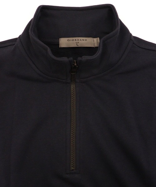 GIORDANO（ジョルダーノ）の「[ GIORDANO ]スタンドハーフジップスウェット (ユニセックス)（スウェット・レディース・グレー/ネイビー・MEDIUM/LARGE/X-LARGE）」の7枚目の写真