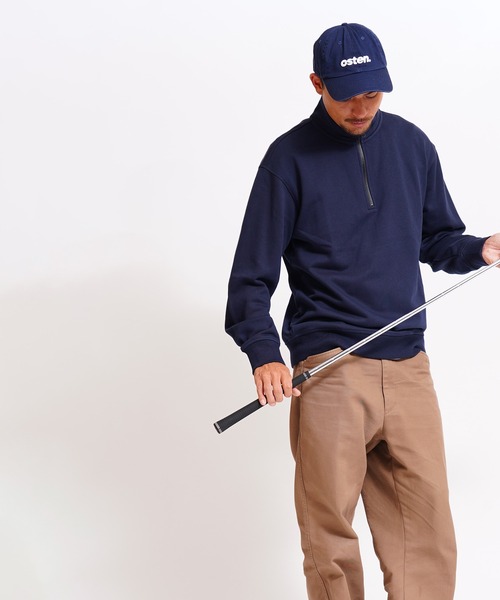 GIORDANO（ジョルダーノ）の「[ GIORDANO ]スタンドハーフジップスウェット (ユニセックス)（スウェット・レディース・グレー/ネイビー・MEDIUM/LARGE/X-LARGE）」の12枚目の写真