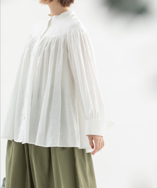 nop de nod（ノップドゥノッド）の「リネンスタンドカラーヨーク