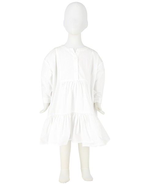 coca（coca）（コカ）の「キッズ 親子お揃いナチュラルコットンティアードワンピース（ワンピース・キッズ・ベージュ/ホワイト・100/110/120/130/140）」の16枚目の写真