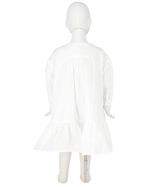 coca（coca）（コカ）の「キッズ 親子お揃いナチュラルコットンティアードワンピース（ワンピース・キッズ・ベージュ/ホワイト・100/110/120/130/140）」の18枚目の写真