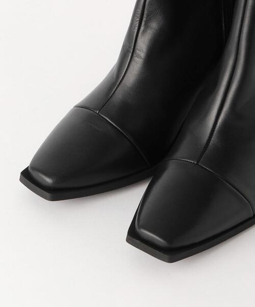 Carmen Salas(カルメンサラス)の「<CARMEN SALAS>レザー スクエアポインテッドトゥ ブーツ(ブーツ・レディース・ブラック・37/36/38)」の5枚目の写真