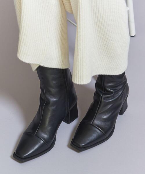 Carmen Salas(カルメンサラス)の「<CARMEN SALAS>レザー スクエアポインテッドトゥ ブーツ(ブーツ・レディース・ブラック・37/36/38)」の8枚目の写真