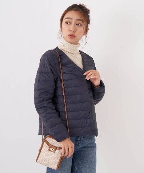 Ocean Pacific（オーシャンパシフィック）の「【OP:オーピー】レディースインナーダウンジャケット（ダウンジャケット/コート・レディース・ブラック/ベージュ/ネイビー・MEDIUM/LARGE/X-LARGE/XX-LARGE/XXX-LARGE）」の9枚目の写真