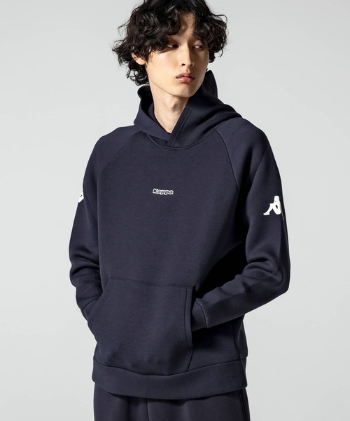 Kappa(カッパ)の「Kappa(カッパ)オミニロゴダンボールニットプルパーカー(パーカー・メンズ・ライトグレー/ネイビー/ホワイト/ブラック・XL/XXL/L/M)」の4枚目の写真