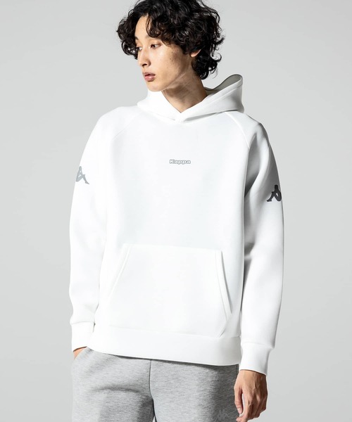 Kappa(カッパ)の「Kappa(カッパ)オミニロゴダンボールニットプルパーカー(パーカー・メンズ・ライトグレー/ネイビー/ホワイト/ブラック・XL/XXL/L/M)」の2枚目の写真