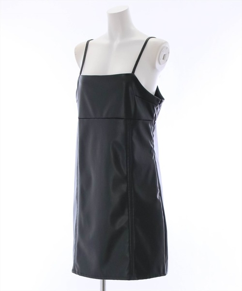 clear（クリア）の「フェイクレザーミニジャンスカ（ワンピース・レディース・チャコールグレー/ブラック/アイボリー・F）」の4枚目の写真