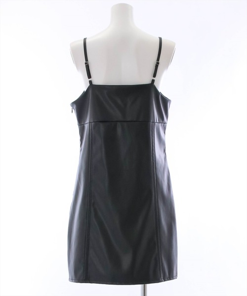 clear（クリア）の「フェイクレザーミニジャンスカ（ワンピース・レディース・チャコールグレー/ブラック/アイボリー・F）」の7枚目の写真