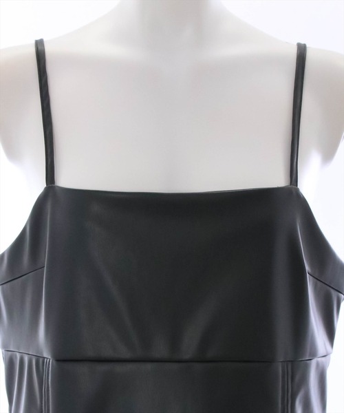 clear（クリア）の「フェイクレザーミニジャンスカ（ワンピース・レディース・チャコールグレー/ブラック/アイボリー・F）」の8枚目の写真