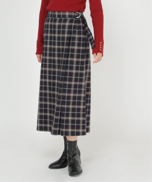 ikka(イッカ)の「チェックタイトスカート風パンツ(その他パンツ・レディース・ネイビー/グレー系その他・S/M/L)」の4枚目の写真