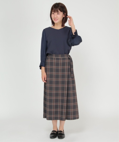 ikka(イッカ)の「チェックタイトスカート風パンツ(その他パンツ・レディース・ネイビー/グレー系その他・S/M/L)」の17枚目の写真