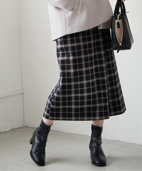 ikka(イッカ)の「チェックタイトスカート風パンツ(その他パンツ・レディース・ネイビー/グレー系その他・S/M/L)」の3枚目の写真