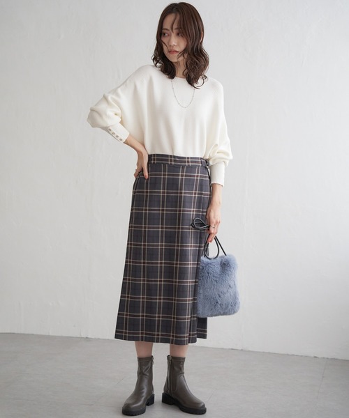 ikka(イッカ)の「チェックタイトスカート風パンツ(その他パンツ・レディース・ネイビー/グレー系その他・S/M/L)」の19枚目の写真