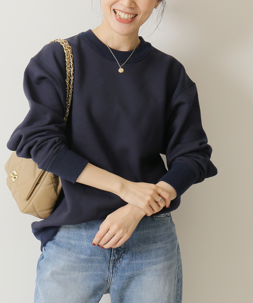 ESLOW（エスロー）の「【ESLOW/エスロー】 SWEAT SHIRT（スウェット・レディース・ベージュ/ネイビー・FREE）」の6枚目の写真