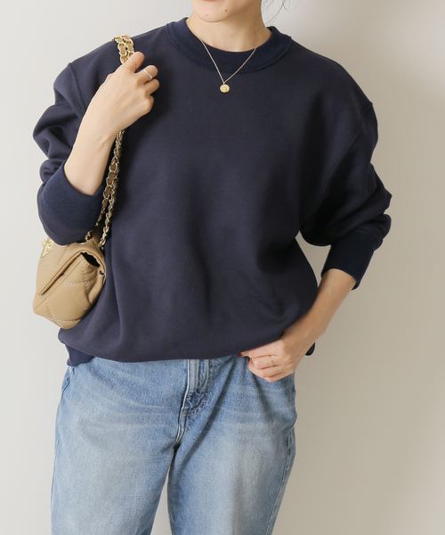 ESLOW（エスロー）の「【ESLOW/エスロー】 SWEAT SHIRT（スウェット・レディース・ベージュ/ネイビー・FREE）」の7枚目の写真