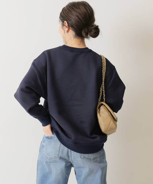 ESLOW（エスロー）の「【ESLOW/エスロー】 SWEAT SHIRT（スウェット・レディース・ベージュ/ネイビー・FREE）」の8枚目の写真