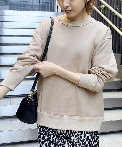 ESLOW（エスロー）の「【ESLOW/エスロー】 SWEAT SHIRT（スウェット・レディース・ベージュ/ネイビー・FREE）」の16枚目の写真