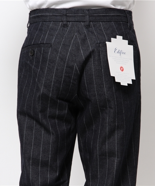 EDIFICE(エディフィス)の「◇PRODUCT F ライトモチーフデニム1タック クロップドパンツ(その他パンツ・メンズ・ネイビー/ダークブルー・42/44/46/48/50)」の12枚目の写真