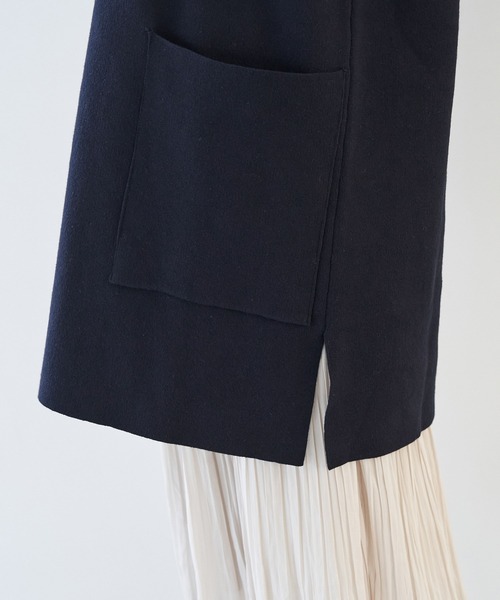 ROPE' PICNIC（ロペピクニック）の「RENU/Vあきニットロングベスト（ベスト・レディース・ネイビー/オフホワイト・38）」の6枚目の写真