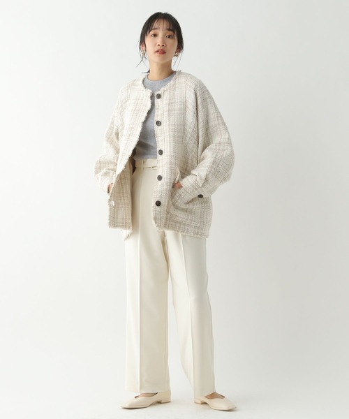 A part by（アパートバイ）の「ベルトツキタックストレートパンツ（その他パンツ・レディース・ブラック/アイボリー・MEDIUM/LARGE）」の15枚目の写真