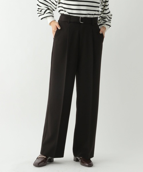 A part by（アパートバイ）の「ベルトツキタックストレートパンツ（その他パンツ・レディース・ブラック/アイボリー・MEDIUM/LARGE）」の17枚目の写真