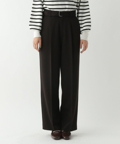 A part by（アパートバイ）の「ベルトツキタックストレートパンツ（その他パンツ・レディース・ブラック/アイボリー・MEDIUM/LARGE）」の11枚目の写真