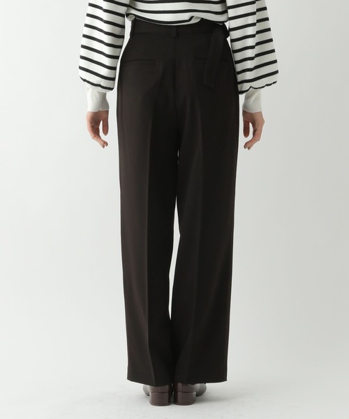A part by（アパートバイ）の「ベルトツキタックストレートパンツ（その他パンツ・レディース・ブラック/アイボリー・MEDIUM/LARGE）」の9枚目の写真