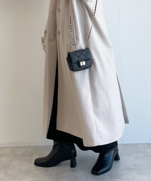 w closet（ダブルクローゼット）の「ロングチェスターコート（チェスターコート・レディース・ブラック/モカ/キナリ/グレー・FREE）」の21枚目の写真