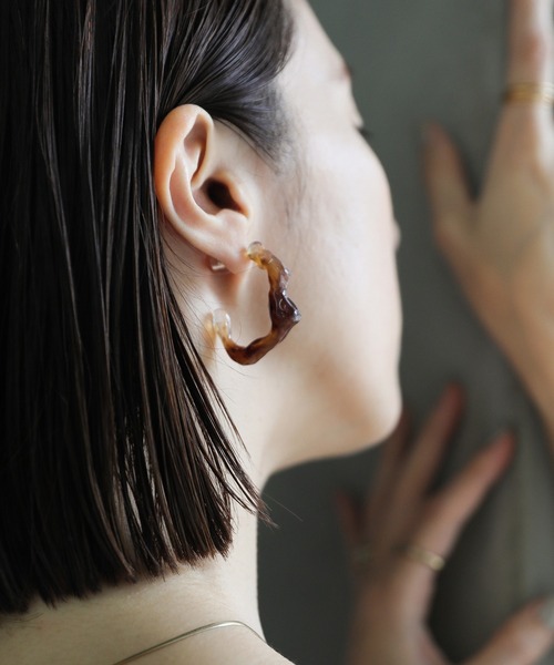 select MOCA(セレクトモカ)の「lavaクリアピアス(ピアス(両耳用)・レディース・ミント/グリーン/ブラウン・FREE)」の9枚目の写真