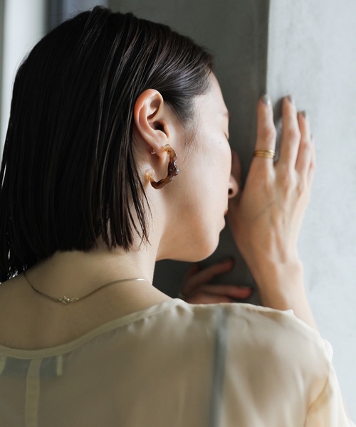 select MOCA(セレクトモカ)の「lavaクリアピアス(ピアス(両耳用)・レディース・ミント/グリーン/ブラウン・FREE)」の10枚目の写真