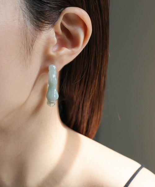 select MOCA(セレクトモカ)の「lavaクリアピアス(ピアス(両耳用)・レディース・ミント/グリーン/ブラウン・FREE)」の13枚目の写真