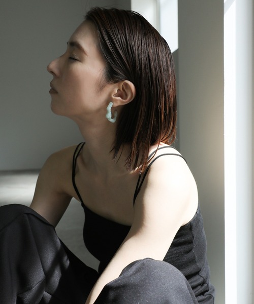 select MOCA(セレクトモカ)の「lavaクリアピアス(ピアス(両耳用)・レディース・ミント/グリーン/ブラウン・FREE)」の5枚目の写真