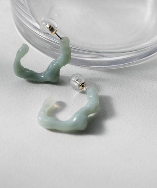 select MOCA(セレクトモカ)の「lavaクリアピアス(ピアス(両耳用)・レディース・ミント/グリーン/ブラウン・FREE)」の11枚目の写真