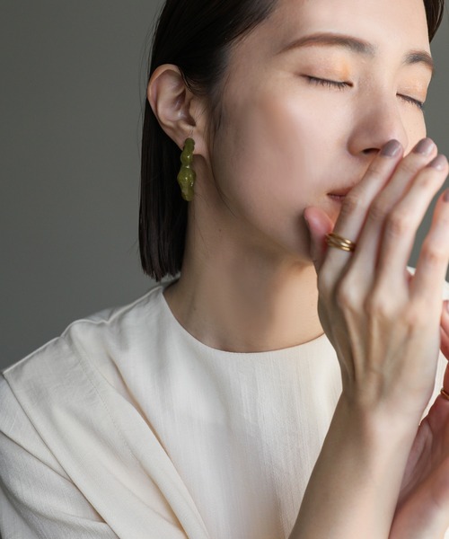 select MOCA(セレクトモカ)の「lavaクリアピアス(ピアス(両耳用)・レディース・ミント/グリーン/ブラウン・FREE)」の18枚目の写真