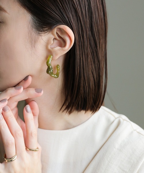 select MOCA(セレクトモカ)の「lavaクリアピアス(ピアス(両耳用)・レディース・ミント/グリーン/ブラウン・FREE)」の19枚目の写真