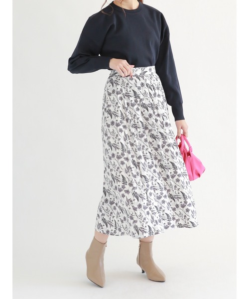Te chichi(テチチ)の「クルーネックニット(セットアップ可)(ニット/セーター・レディース・チャコール/ネイビー・フリ-)」の6枚目の写真