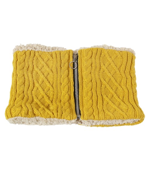 14+（イチヨンプラス）の「ニット裏ボアネックウォーマー（ネックウォーマー/スヌード・レディース・アイボリー/イエロー/グレー/ベージュ/グリーン/ブルー/ブラック・FREE）」の7枚目の写真