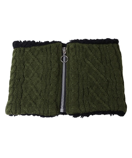 14+（イチヨンプラス）の「ニット裏ボアネックウォーマー（ネックウォーマー/スヌード・レディース・アイボリー/イエロー/グレー/ベージュ/グリーン/ブルー/ブラック・FREE）」の5枚目の写真