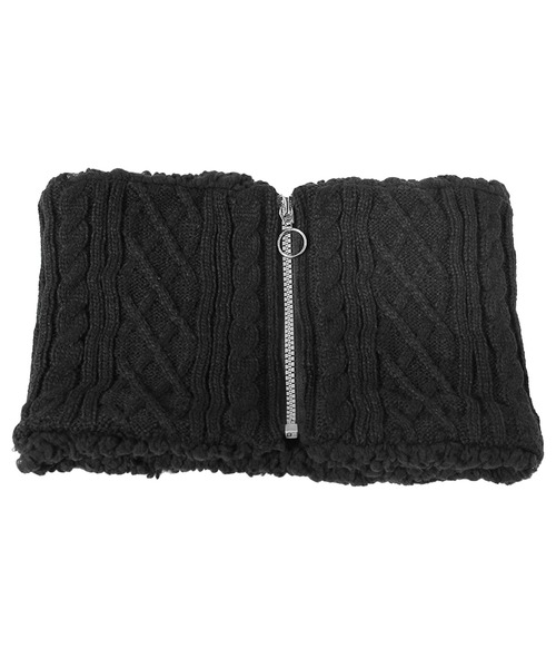 14+（イチヨンプラス）の「ニット裏ボアネックウォーマー（ネックウォーマー/スヌード・レディース・アイボリー/イエロー/グレー/ベージュ/グリーン/ブルー/ブラック・FREE）」の3枚目の写真