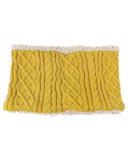 14+（イチヨンプラス）の「ニット裏ボアネックウォーマー（ネックウォーマー/スヌード・レディース・アイボリー/イエロー/グレー/ベージュ/グリーン/ブルー/ブラック・FREE）」の9枚目の写真