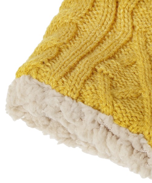 14+（イチヨンプラス）の「ニット裏ボアネックウォーマー（ネックウォーマー/スヌード・レディース・アイボリー/イエロー/グレー/ベージュ/グリーン/ブルー/ブラック・FREE）」の12枚目の写真