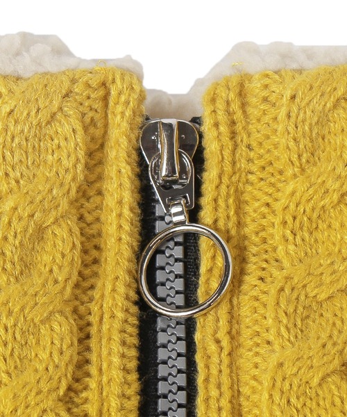 14+（イチヨンプラス）の「ニット裏ボアネックウォーマー（ネックウォーマー/スヌード・レディース・アイボリー/イエロー/グレー/ベージュ/グリーン/ブルー/ブラック・FREE）」の13枚目の写真