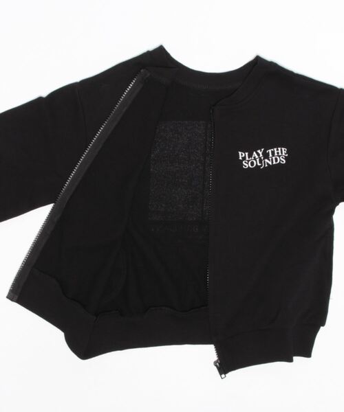 ANAP kids（アナップキッズ）の「前後2WAYフォトプリントブルゾン【親子お揃い】（スウェット・キッズ・ブラック/ライトグレー/グリーン・110cm/120cm/130cm）」の4枚目の写真