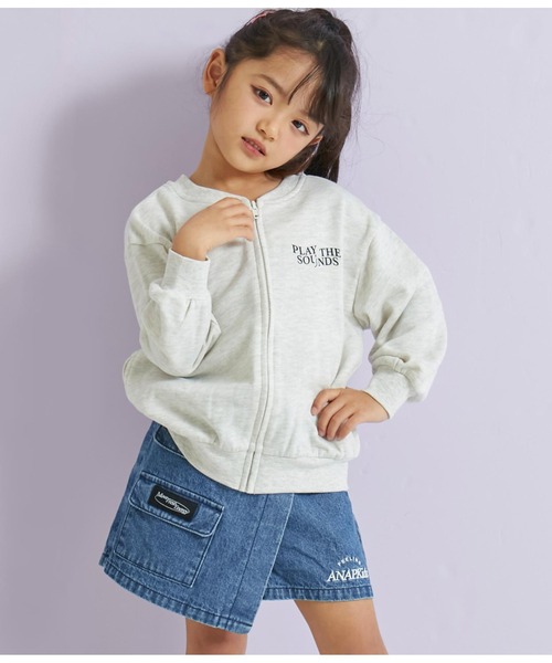 ANAP kids（アナップキッズ）の「前後2WAYフォトプリントブルゾン【親子お揃い】（スウェット・キッズ・ブラック/ライトグレー/グリーン・110cm/120cm/130cm）」の21枚目の写真